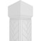 Ekena Millwork Craftsman Classic Square Non-Tapered Herringbone Modern Fretwork Column CC1208ENHBDMIMI - alternate 2